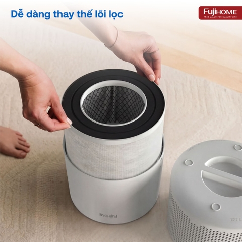 Máy lọc không khí thông minh HEPA H13 nhập khẩu FUJIHOME AP5COMPACT, máy lọc bụi khử mùi diệt khuẩn