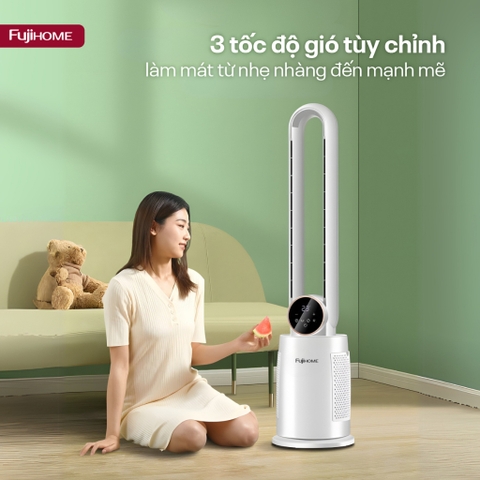 Quạt không cánh tích hợp lọc không khí bằng ion Fujihome BF-03R -động cơ không chổi than-BH 24 tháng