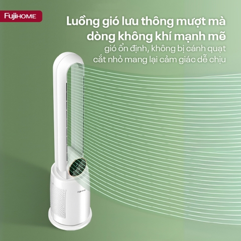 Quạt không cánh tích hợp lọc không khí bằng ion Fujihome BF-03R -động cơ không chổi than-BH 24 tháng