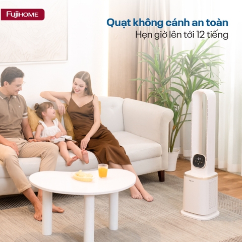 Quạt không cánh lọc không khí HEPA và Ion Fujihome BF-05R-HEPA -động cơ không chổi than- BH 24 tháng