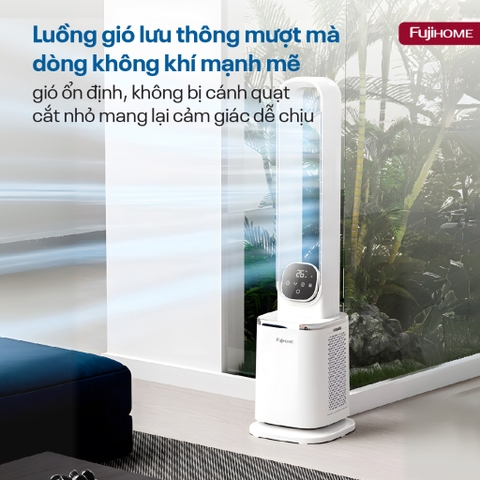 Quạt không cánh lọc không khí HEPA và Ion Fujihome BF-05R-HEPA -động cơ không chổi than- BH 24 tháng