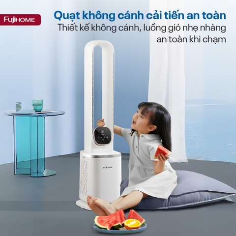 Quạt không cánh lọc không khí HEPA và Ion Fujihome BF-05R-HEPA -động cơ không chổi than- BH 24 tháng