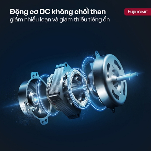 Quạt điện không cánh FUJIHOME BF18 lọc không khí Mini điều khiển từ xa