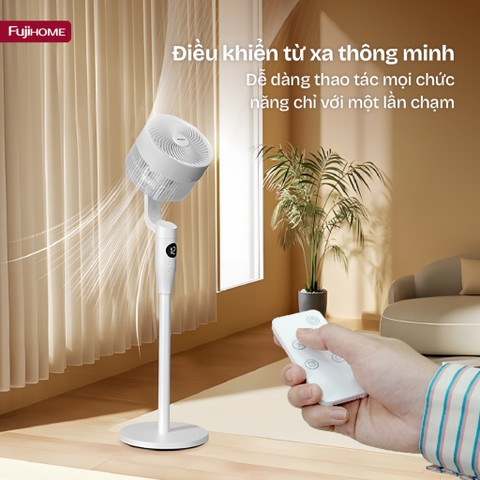 Quạt tuần hoàn không khí Fujihome CF201 gió mát đều khắp phòng, siêu tiết kiệm điện 40W/giờ