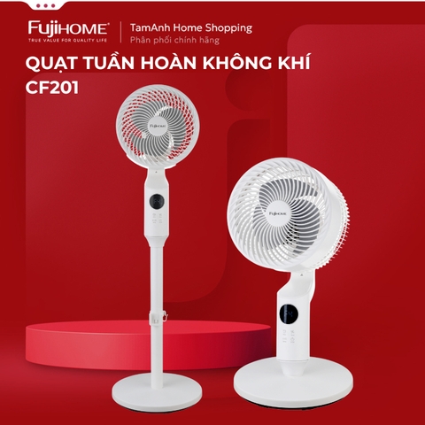 Quạt tuần hoàn không khí Fujihome CF201 gió mát đều khắp phòng, siêu tiết kiệm điện 40W/giờ