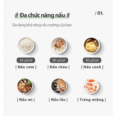 Nồi cơm điện mini 1 người ăn 0.3L  Bear DFB-B12F1 - Hàng chính hãng - Bảo hành 18 tháng