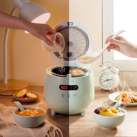Nồi cơm điện mini 1 người ăn 0.3L  Bear DFB-B12F1 - Hàng chính hãng - Bảo hành 18 tháng