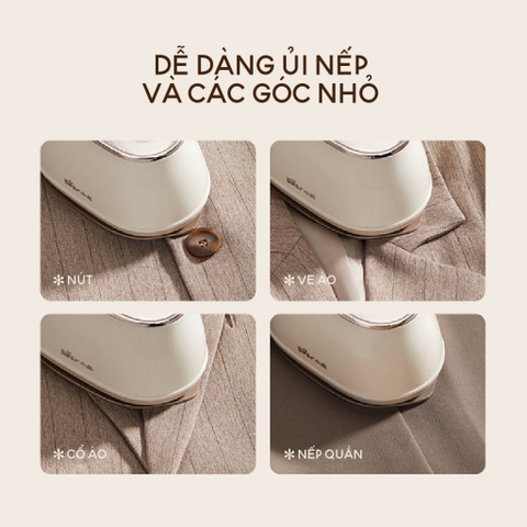 Bàn ủi hơi nước cầm tay Bear DYD-J10Q1, 2 In 1 Ủi nước/ khô nhanh tiết kiệm thời gian, BH 18 Tháng