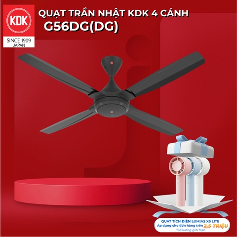 Quạt trần KDK, màu xám đậm G56DG(DG)