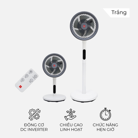 Quạt đứng lửng KDK HL19V (Trắng)