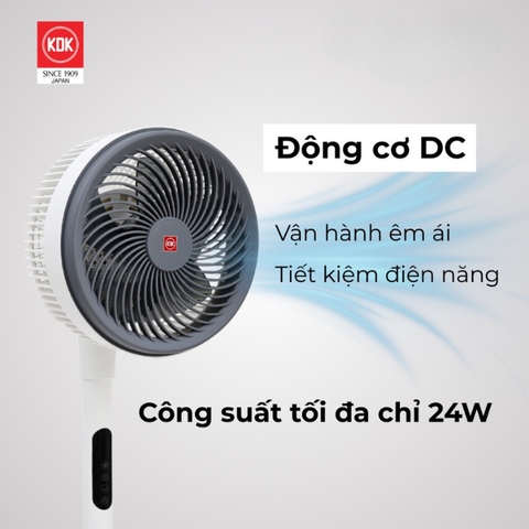 Quạt đứng lửng KDK HL19V (Trắng)