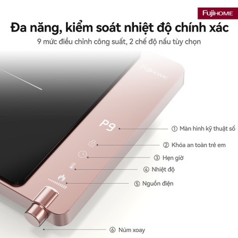 Bếp từ đơn FUJIHOME IC1207P – Nhỏ gọn, đẹp mắt, nấu nhanh, tiết kiệm điện