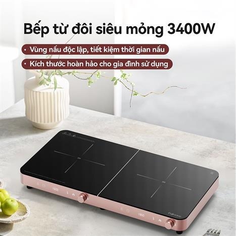 Bếp từ đôi Fujihome IC2602P - Công suất 3400W - Bảo hành 24 tháng