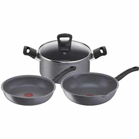 Bộ nồi chảo Tefal Cook Healthy 4pcs (Chảo 24/Chảo sâu 28/ Nồi 20)
