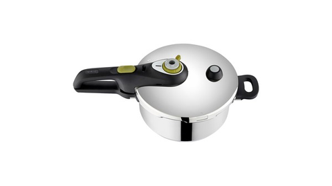 Nồi áp suất cơ inox Tefal Secure 5 Neo 4L - tay cầm đen, núm vặn xanh lá