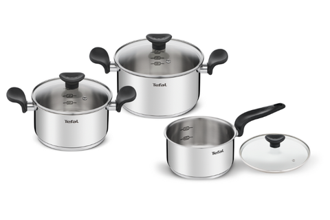 Bộ 3 nồi Inox cao cấp Tefal Duetto Plus, quánh 16cm/nồi 20cm/nồi 24cm