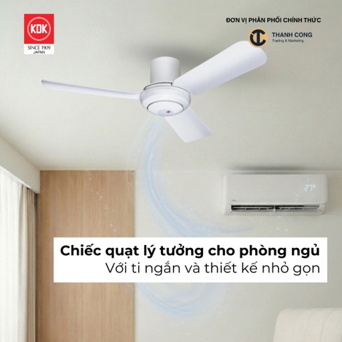 Quạt trần KDK, màu bạc M11SU(SIL)