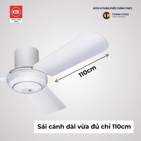 Quạt trần KDK, màu bạc M11SU(SIL)