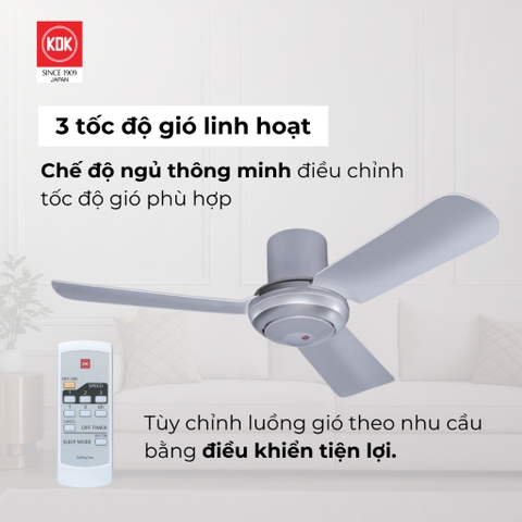 Quạt trần KDK, màu trắng M11SU(WH)