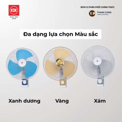 Quạt treo tường KDK, màu xanh M40C(BL)