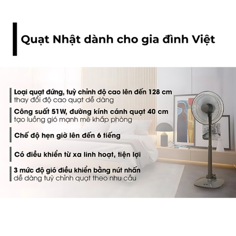 Quạt đứng KDK, màu vàng sâm banh M40K(CHG)