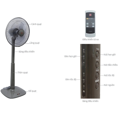 Quạt đứng KDK, màu vàng sâm banh M40K(CHG)