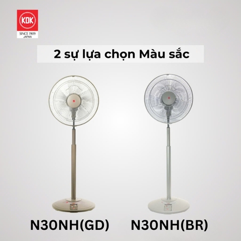 Quạt đứng lửng KDK, màu vàng N30NH(GD)