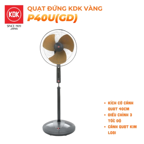 Quạt đứng KDK, màu vàng P40U(GD)
