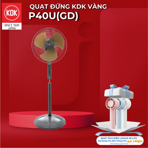 Quạt đứng KDK, màu vàng P40U(GD)