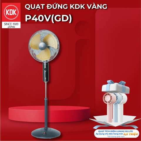 Quạt đứng Nhật KDK màu Vàng P40V(GD) - Bảo hành Chính hãng KDK