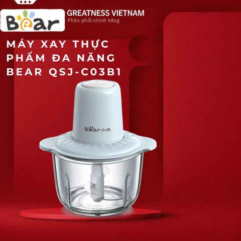 Máy xay thực phẩm đa năng 2L Bear QSJ-C03B1 - Hàng chính hãng