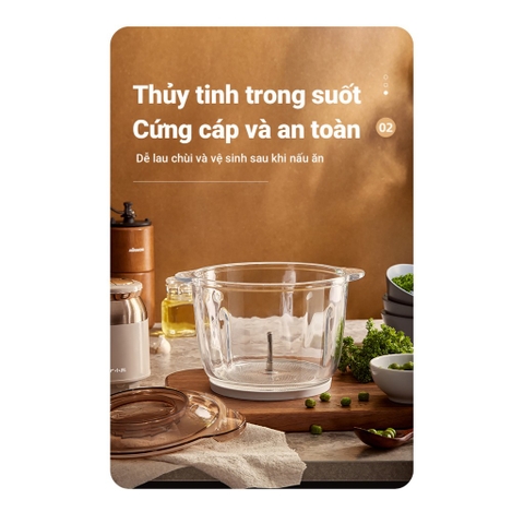 Máy xay thịt, thực phẩm 2L Bear QSJ-D03D7 - Hàng chính hãng
