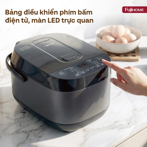 Nồi cơm điện tử 1.8 Lít FUJIHOME RC18G 12 chế độ lòng nồi 5 lớp, nồi cơm nhập khẩu đa năng