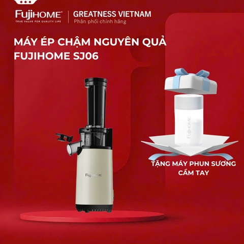 Máy ép chậm mini FUJIHOME SJ06, máy ép trái cây rau củ 400ml công suất 100W lưới lọc 2 lớp Inox