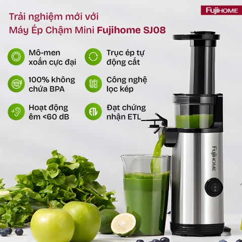Máy ép chậm mini Fujihome SJ08