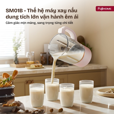 Máy nấu sữa hạt FUJIHOME SM01B mini cho gia đình
