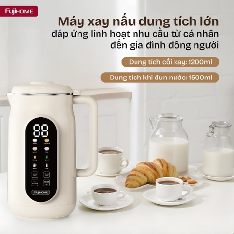 Máy làm sữa hạt Fujihome SM836 – Xay 800W, nấu 150W, cảm ứng 3D