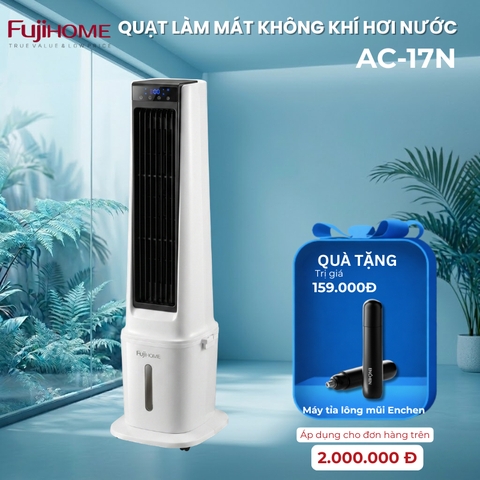 Quạt làm mát không khí hơi nước nhập khẩu Fujihome AC-17N điều khiển từ xa, tiện lợi, tiết kiệm điện