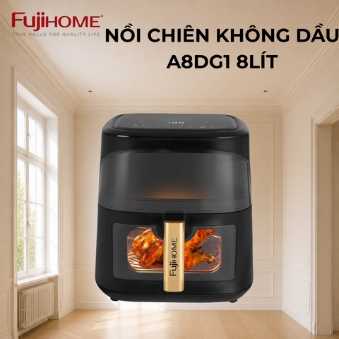 Nồi chiên không dầu 8 Lít nhập khẩu Fujihome A8DG1 tự ngắt tặng kèm gắp