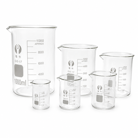 Cốc thủy tinh thấp thành/ 50mL 100mL 150mL 250mL 500mL 1000mL 2000mL