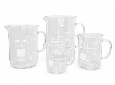 Cốc thấp thành có tay cầm/ 250mL 500mL 1000mL 2000mL