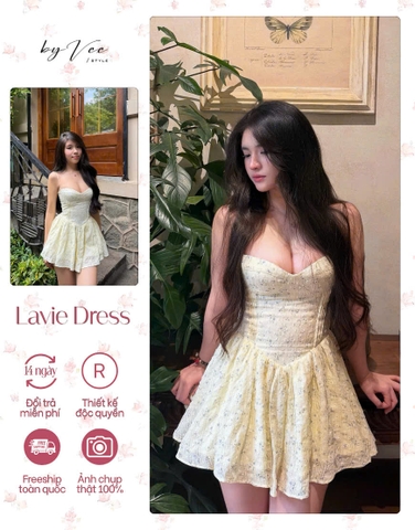 Lavie Dress - Yellow/Blue