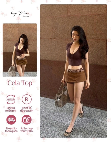 Cela Top - Brown