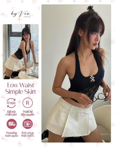 Low waist simple skirt