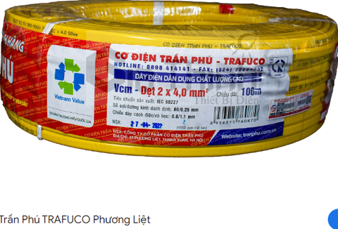 Trần Phú 2x4.0 - Dây điện đôi dẹt  TP trafuco