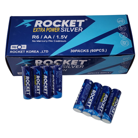 Rockcell silver R6/4S - Vỉ 4 viên pin AA