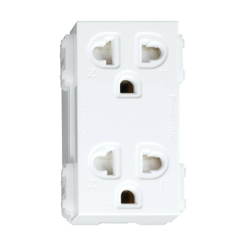 Panasonic WIDE - Ổ cắm đôi 3 chấu WEV1582-7SW