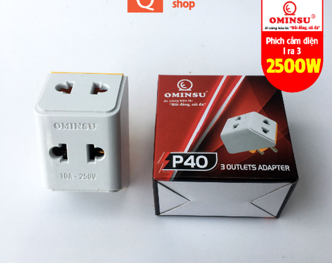 OMINSU P40 - Phích chia, đầu nối 3 cửa