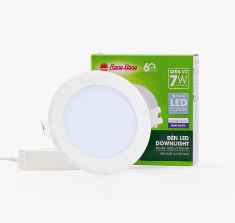 Rạng Đông AT06 90/7W - Âm trần sáng trắng 7w phi 90