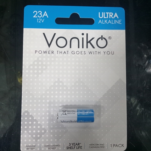 Voniko 23A 12V - Vỉ 1 viên pin kiềm Alkaline